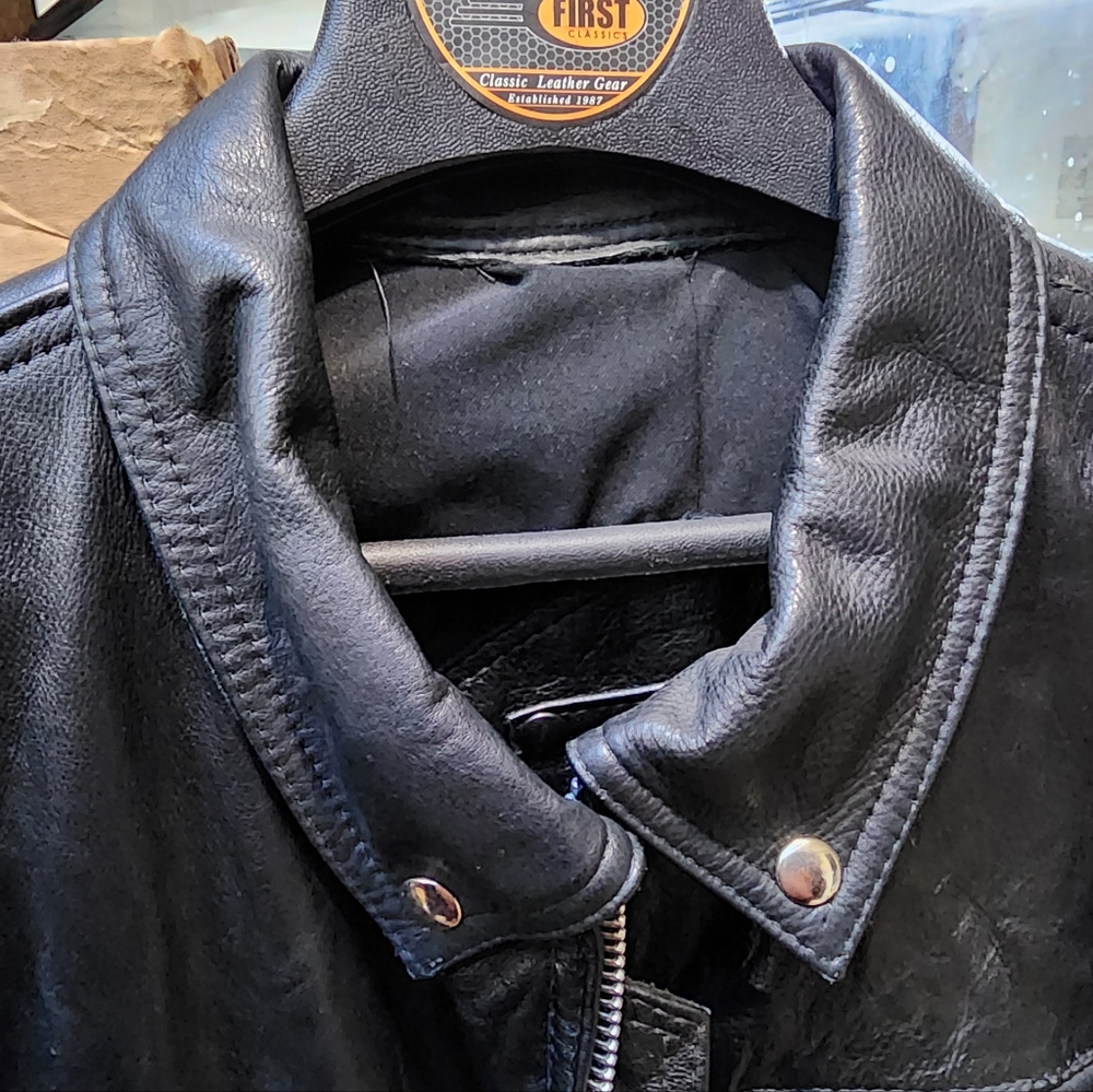 Leather Motorcycle Jacket - Picture 4 of 7